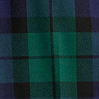 Elastic-back straight pant BLACKWATCH PLAID GREEN 