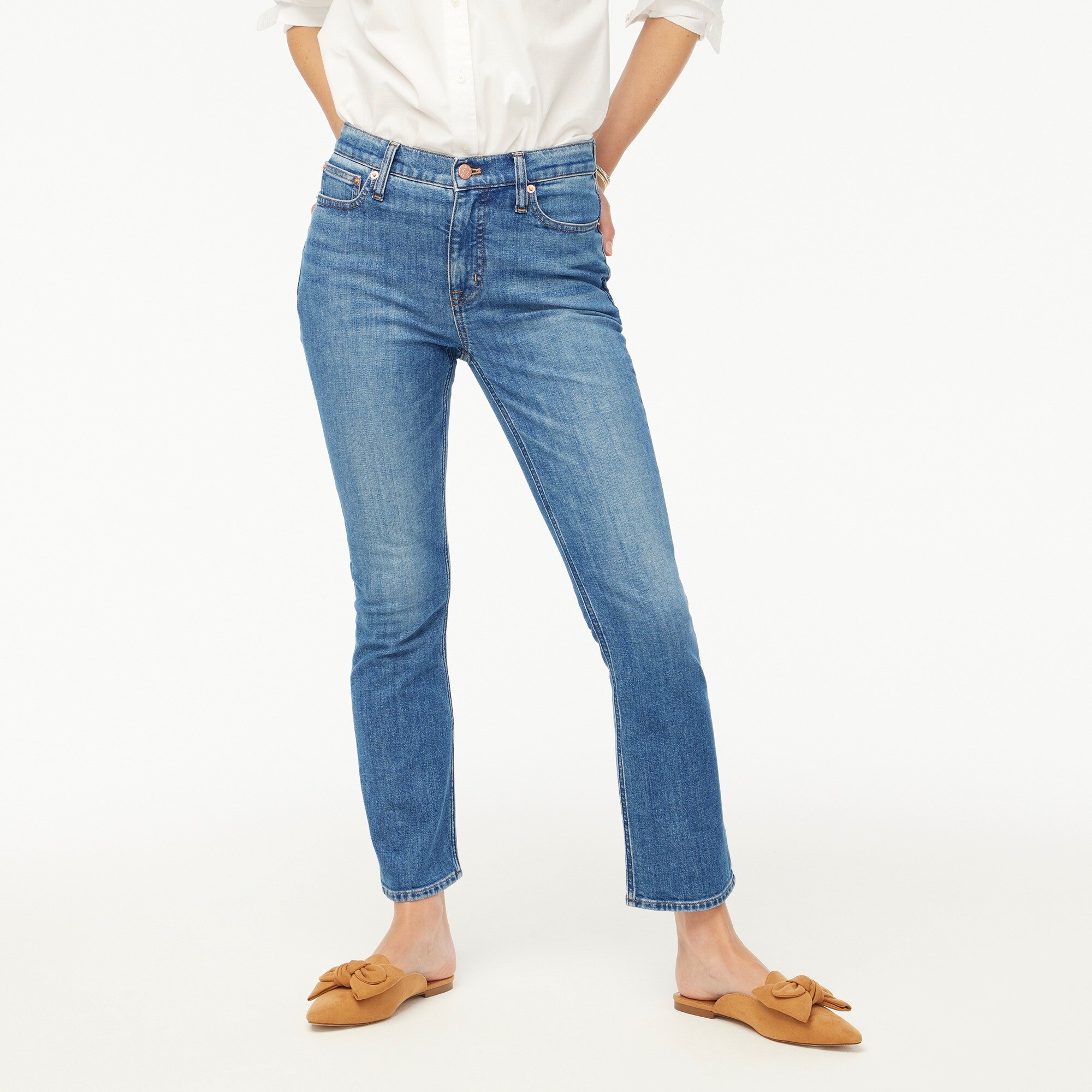 womens Flare crop jean in all-day stretch
