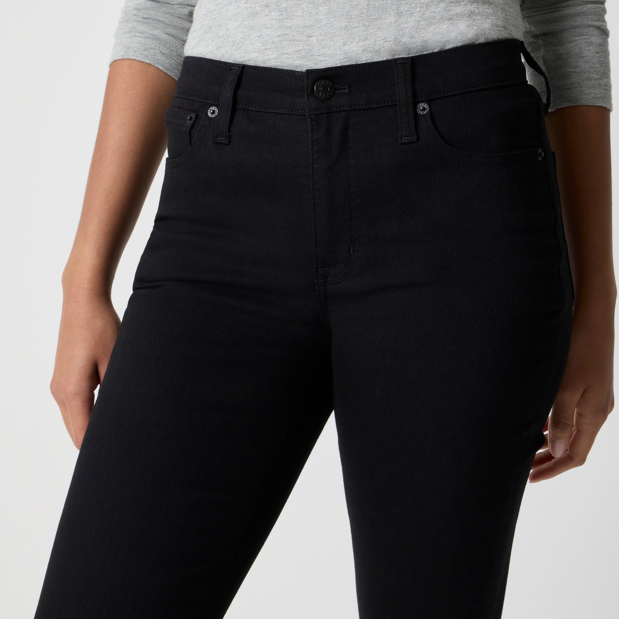 Flare crop black jean in all-day stretch