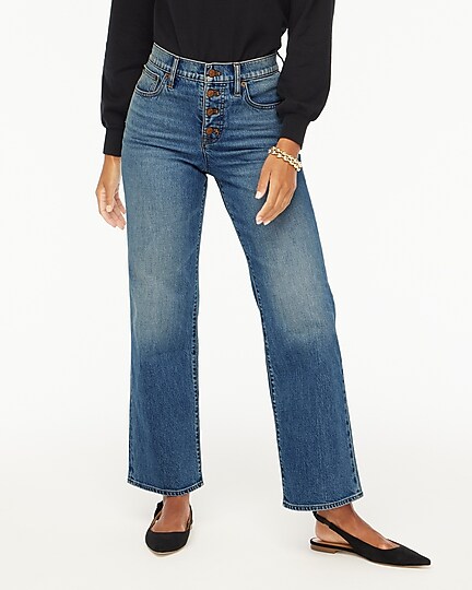 factory: wide-leg full-length jean in all-day stretch for women