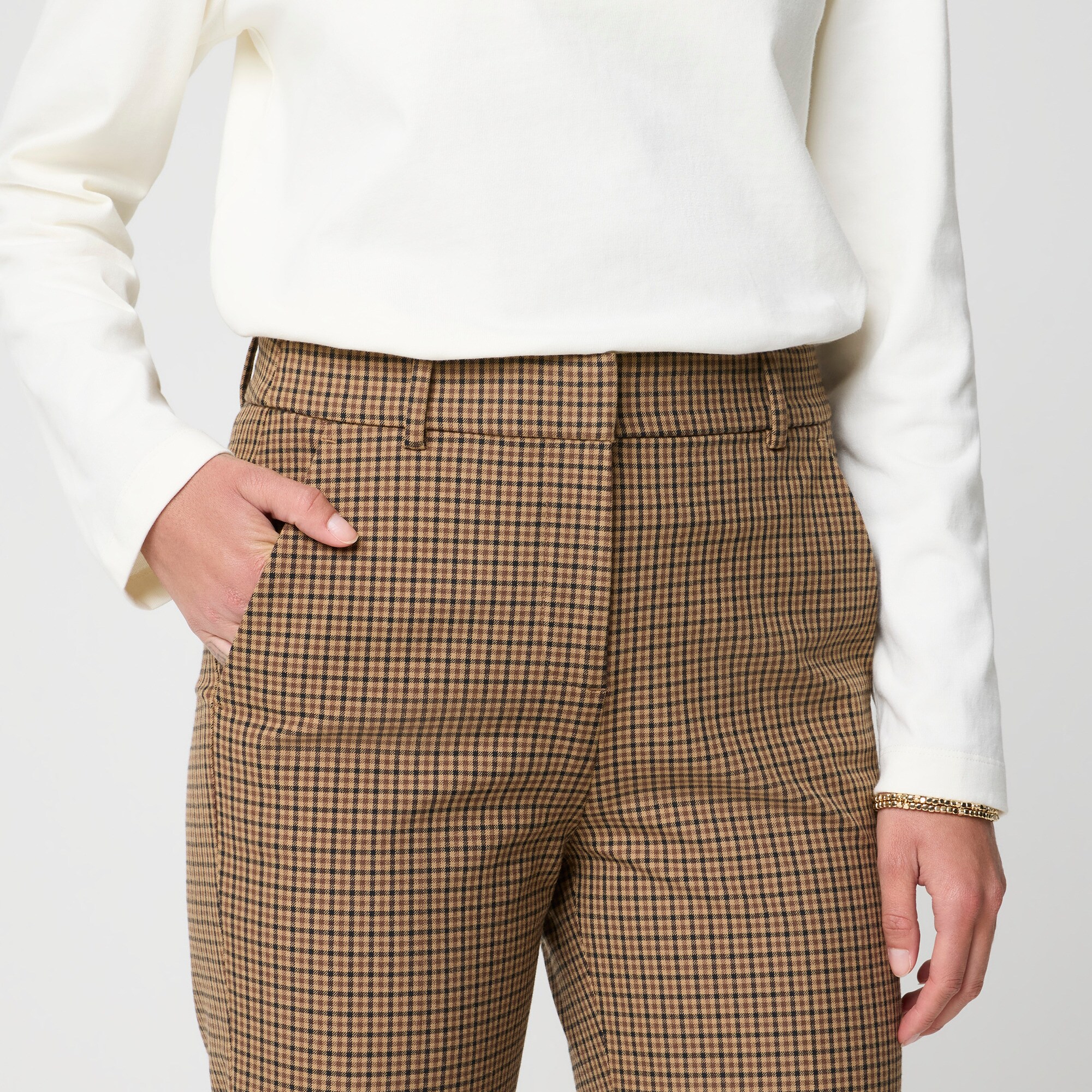 Kallie plaid straight-leg pant