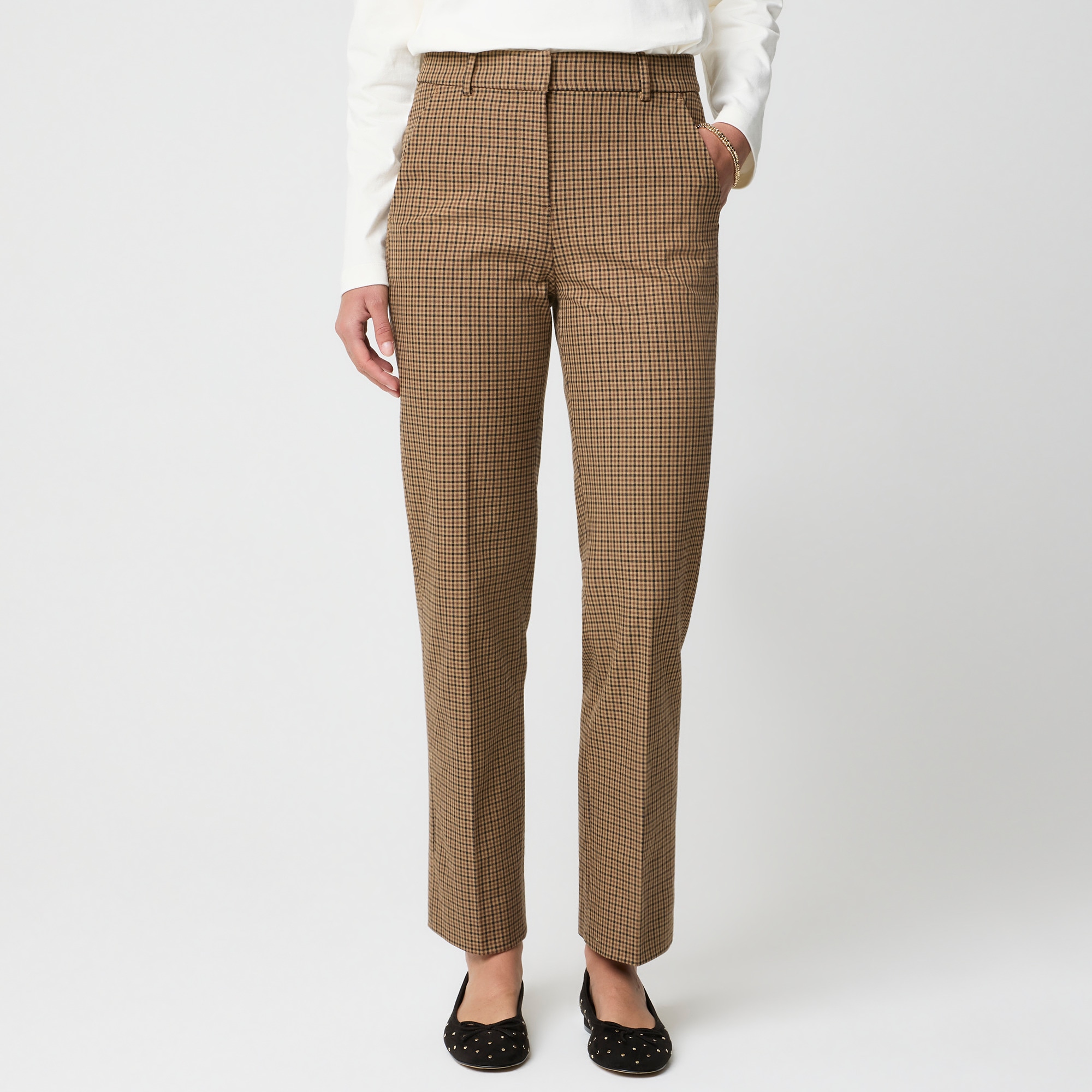 Kallie plaid straight-leg pant