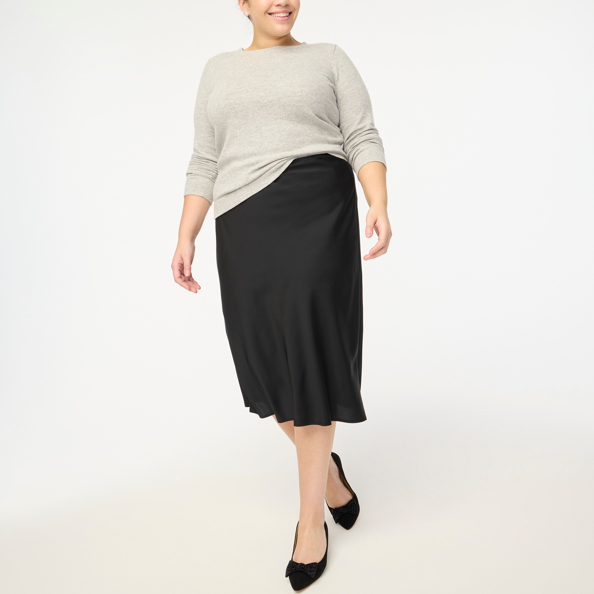 Bias slip skirt