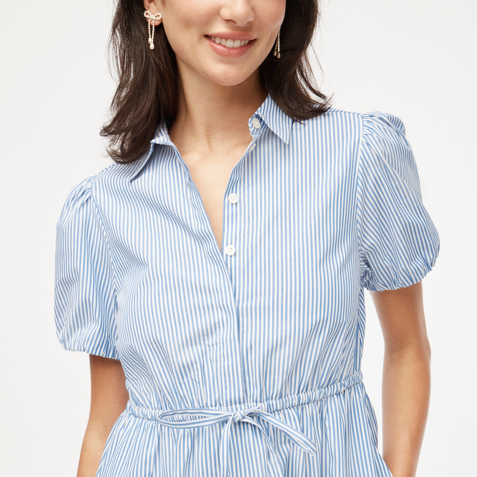 Short-sleeve collared mini dress