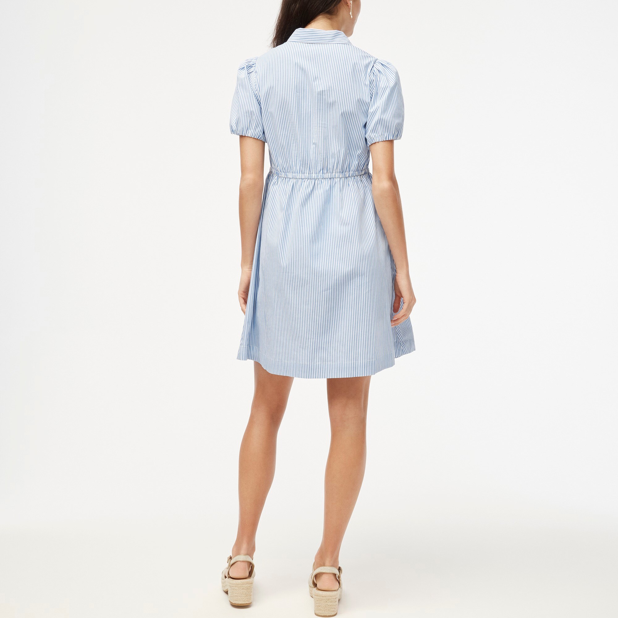 Short-sleeve collared mini dress