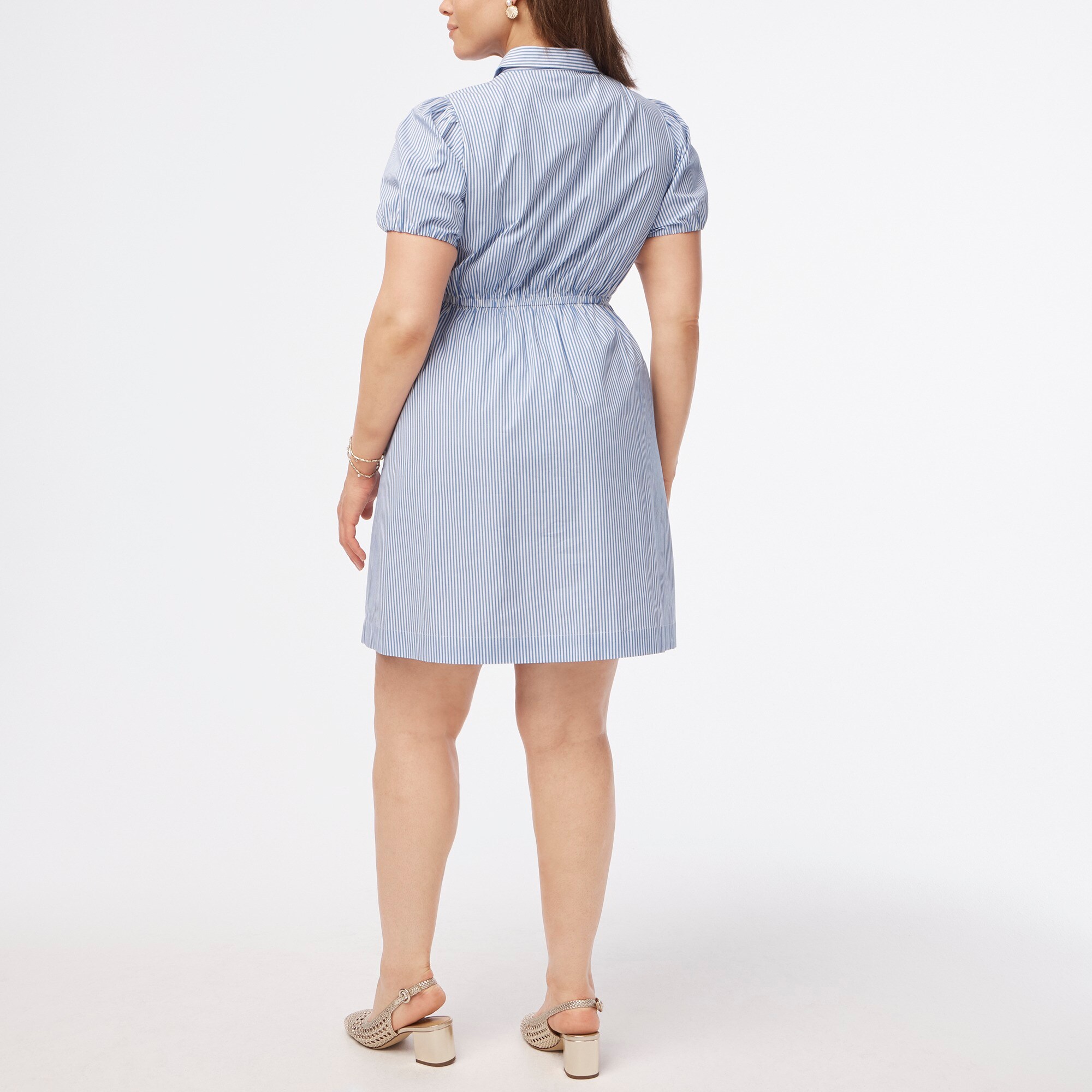 Short-sleeve collared mini dress