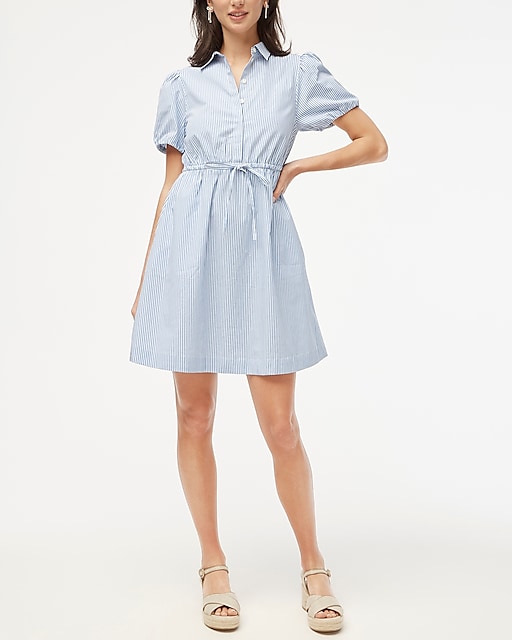 Petite short-sleeve collared mini dress