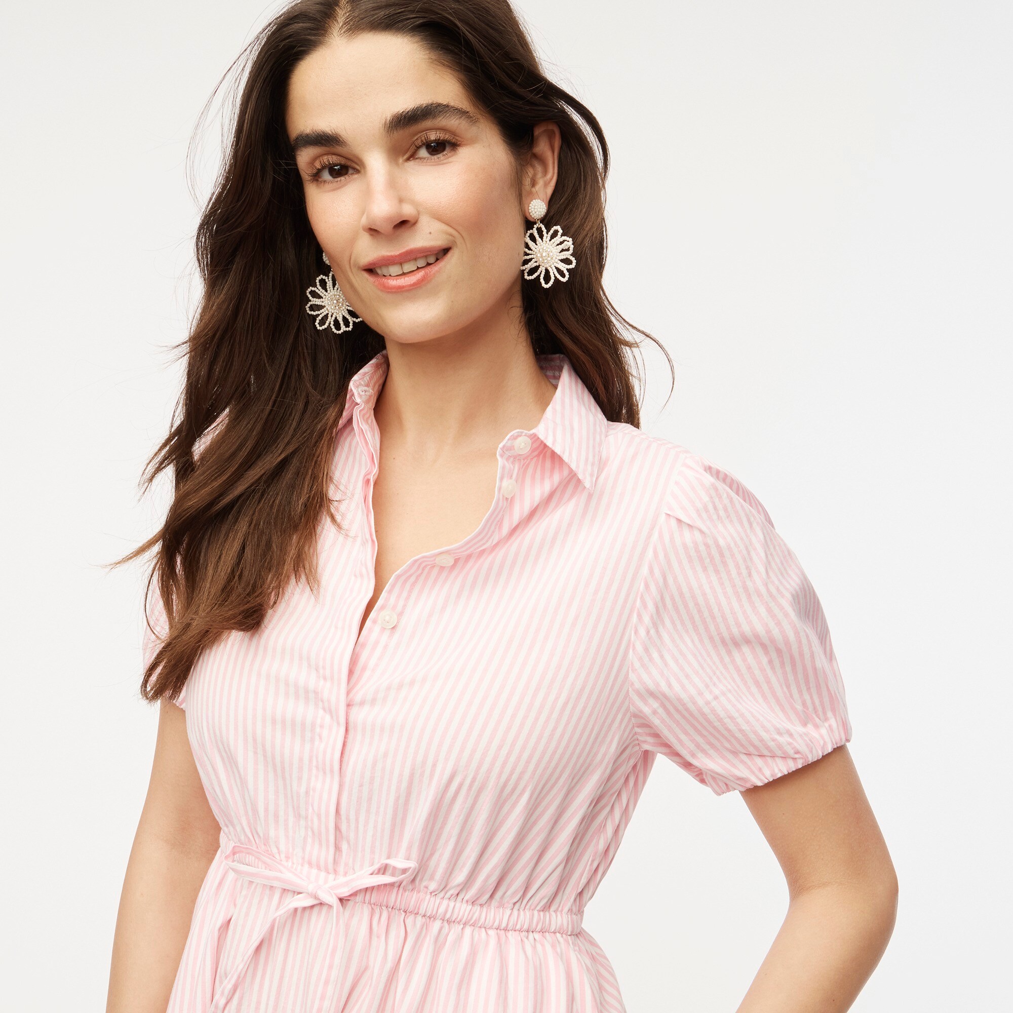 Short-sleeve collared mini dress