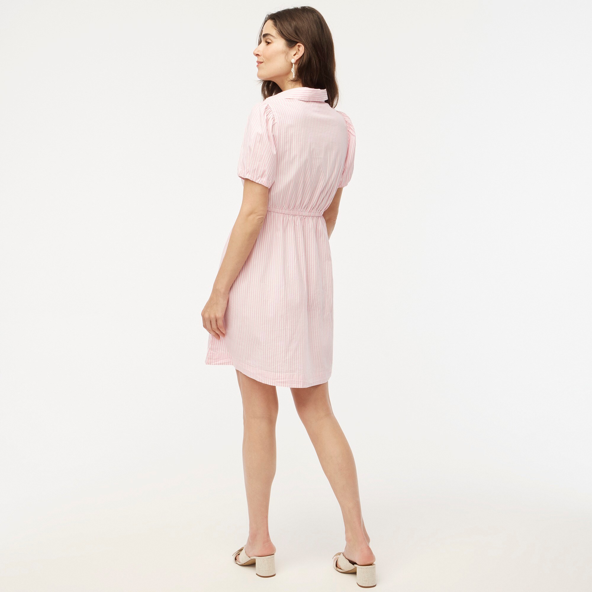 Short-sleeve collared mini dress