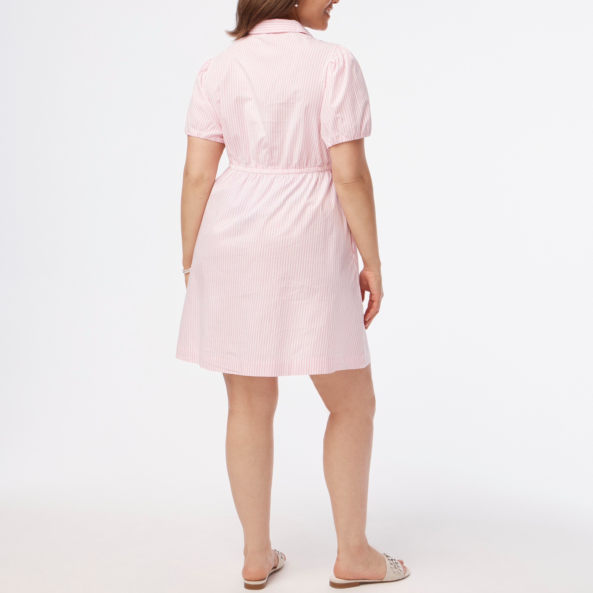 Short-sleeve collared mini dress