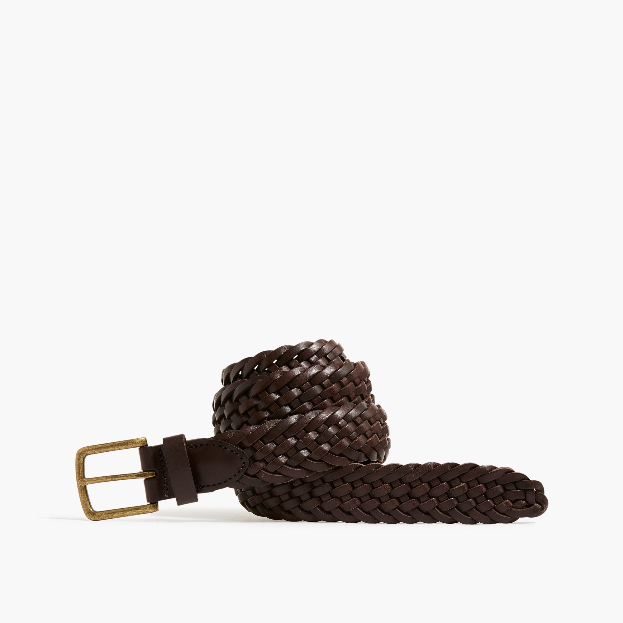 35mm Braided Belt With Leather Details For Men In Green - Foto 7