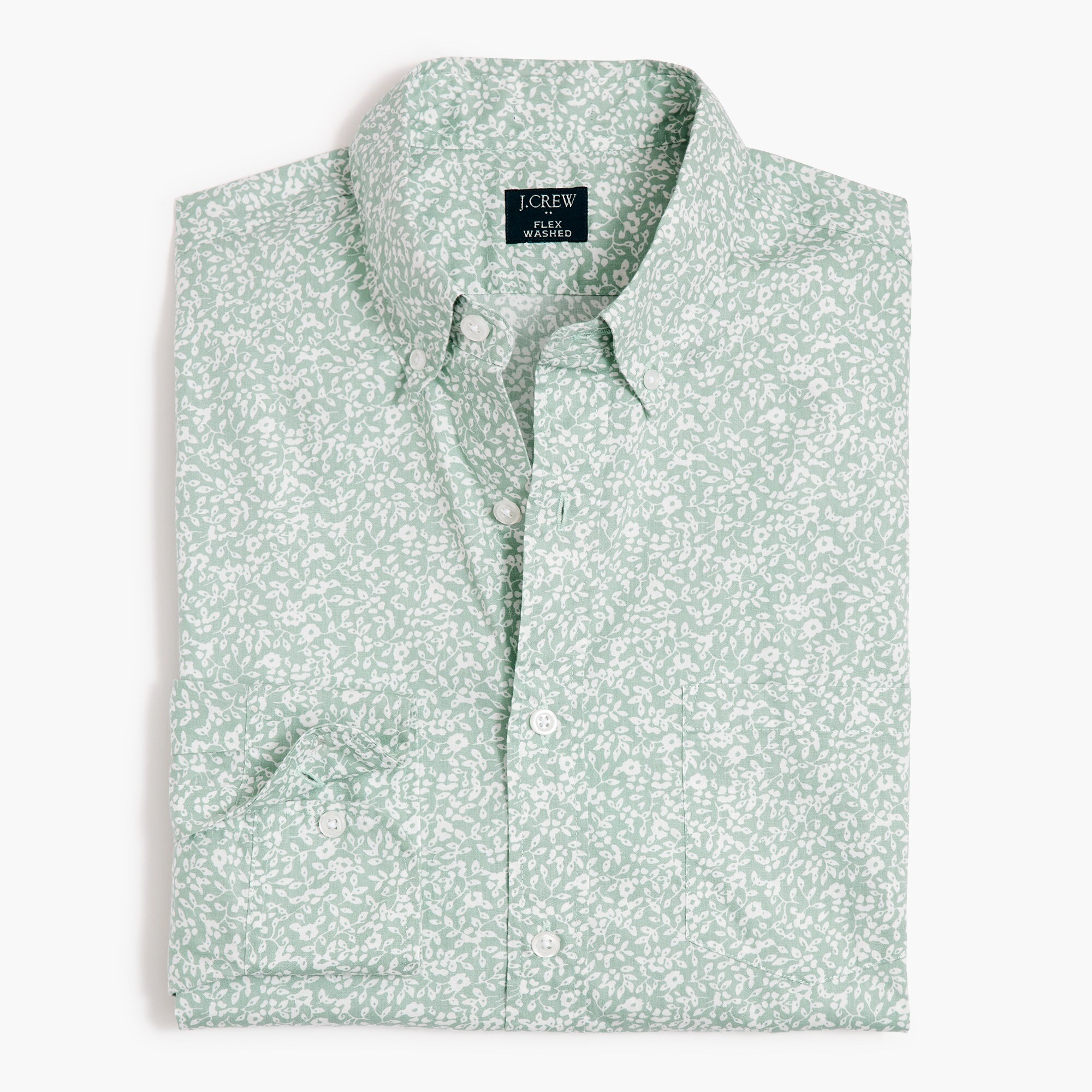  Printed slim flex casual shirt