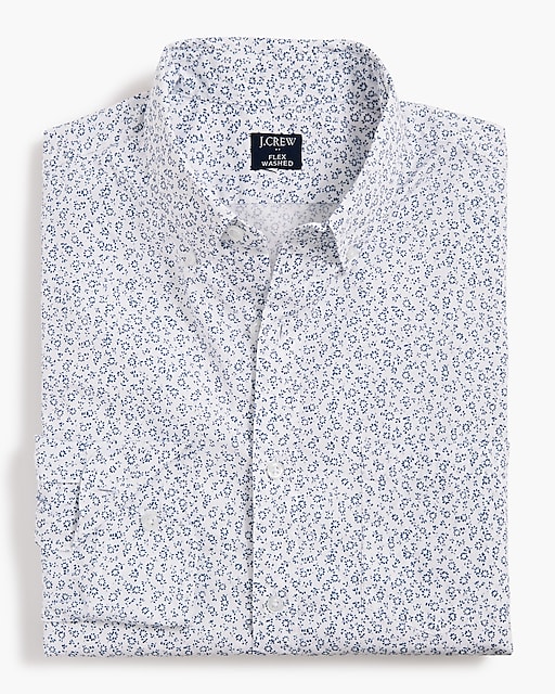  Printed slim flex casual shirt