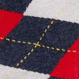 Tipped-stripe socks INDIGO NATURAL NAVAL 