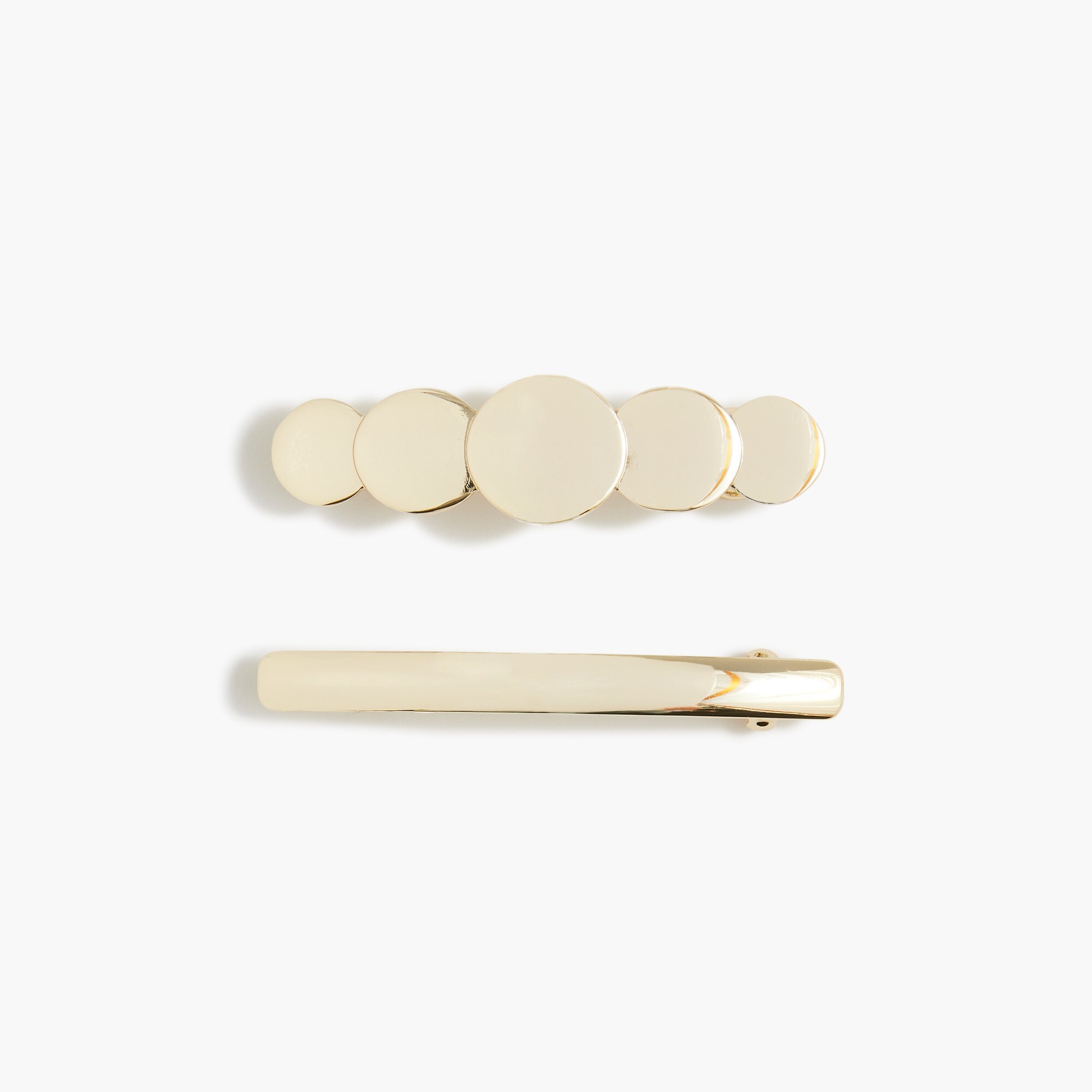 Metal hair barrettes set-of-two
