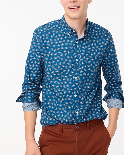 factory: printed flex casual shirt for men