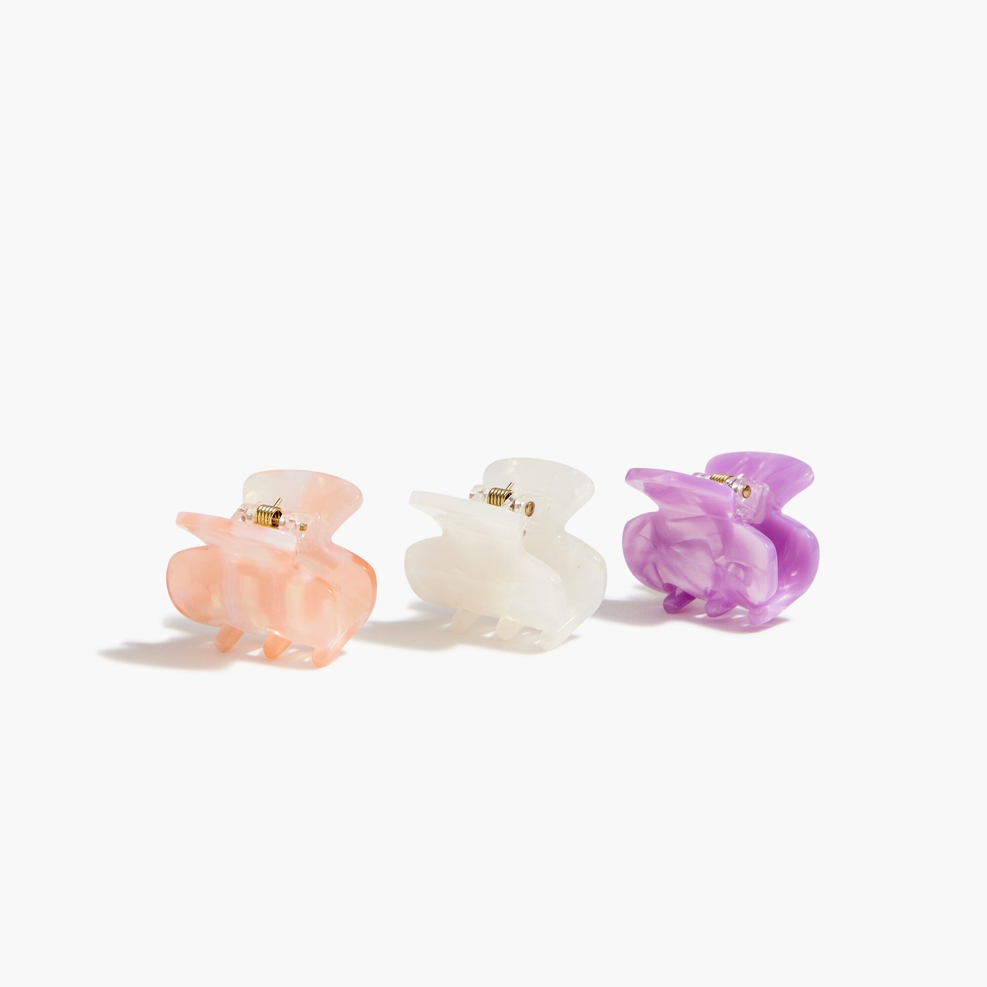 Tortoise claw hair clips set-of-three