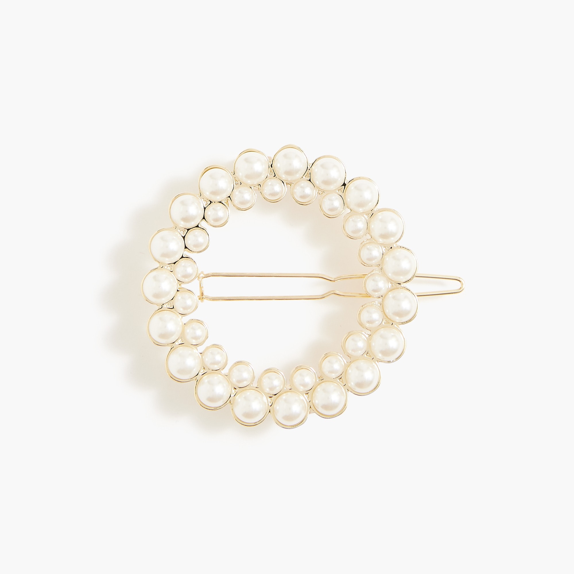 Factory Pearl Circle Hair Barrette For Women