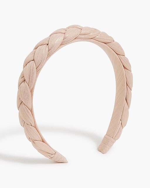 womens Metallic braided headband