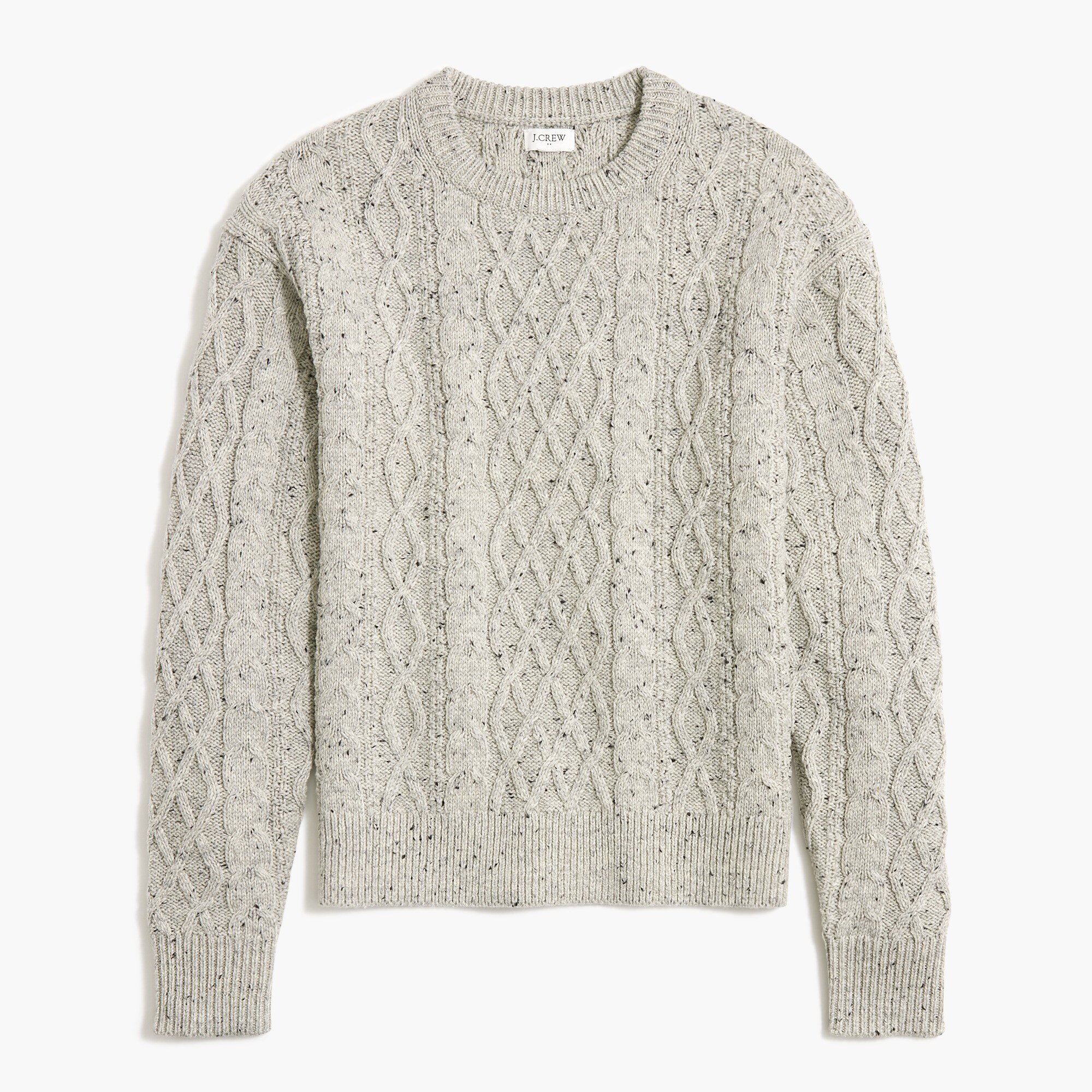 fisherman cable crewneck sweater for women