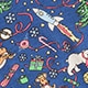 Kids' long-sleeve pajama set in prints BLUE MULTI
