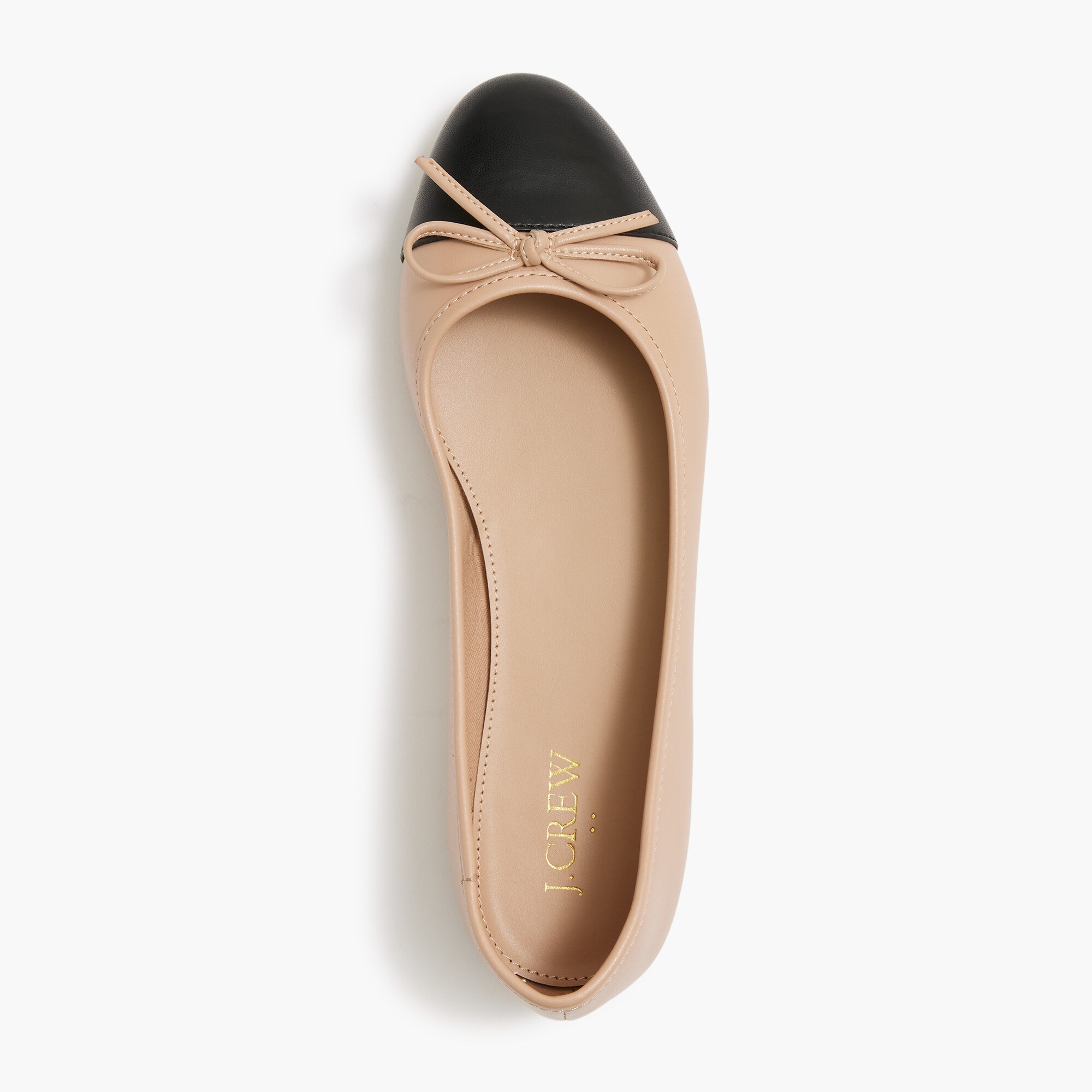 Ballet flats with cap toe