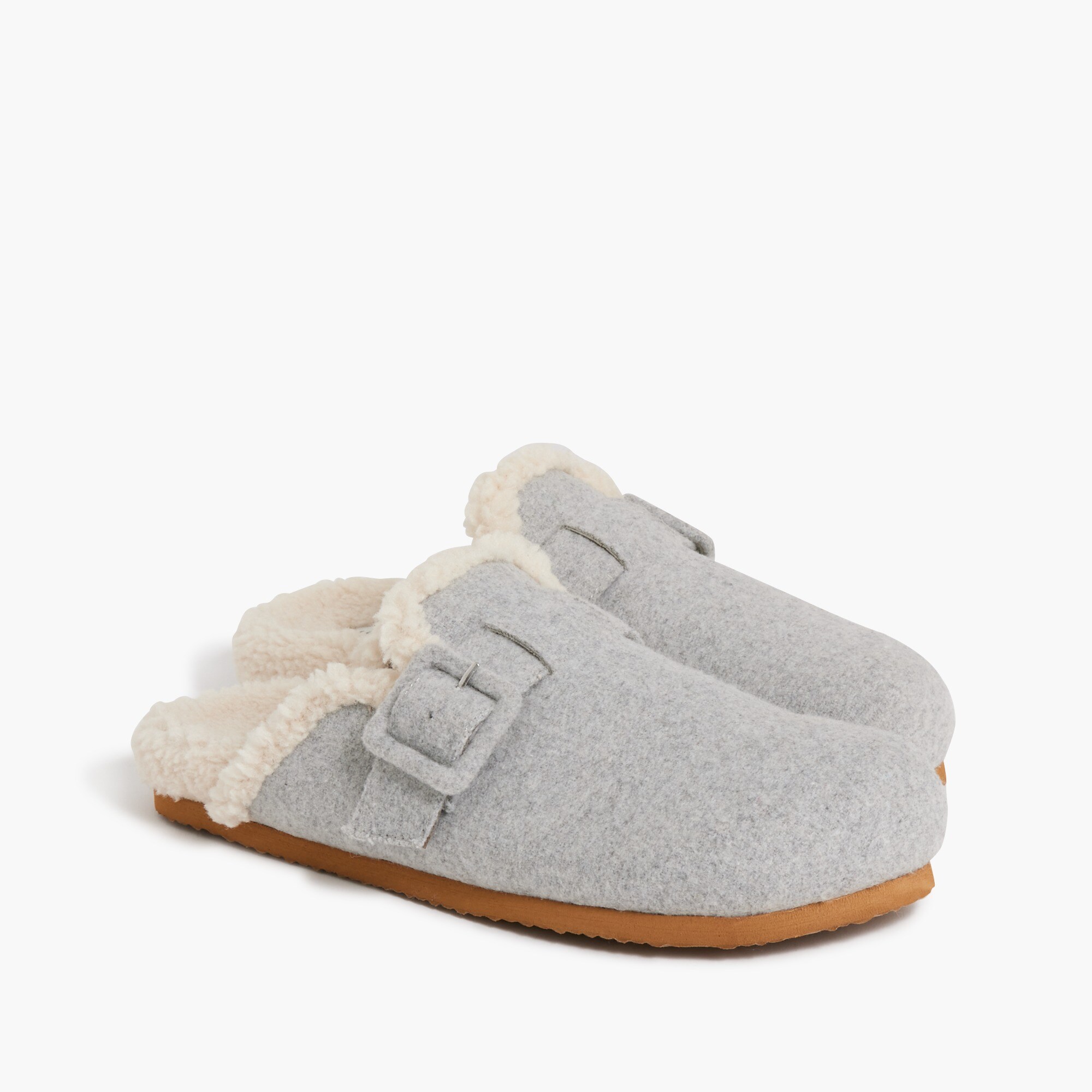 sherpa-lined clog slippers for women