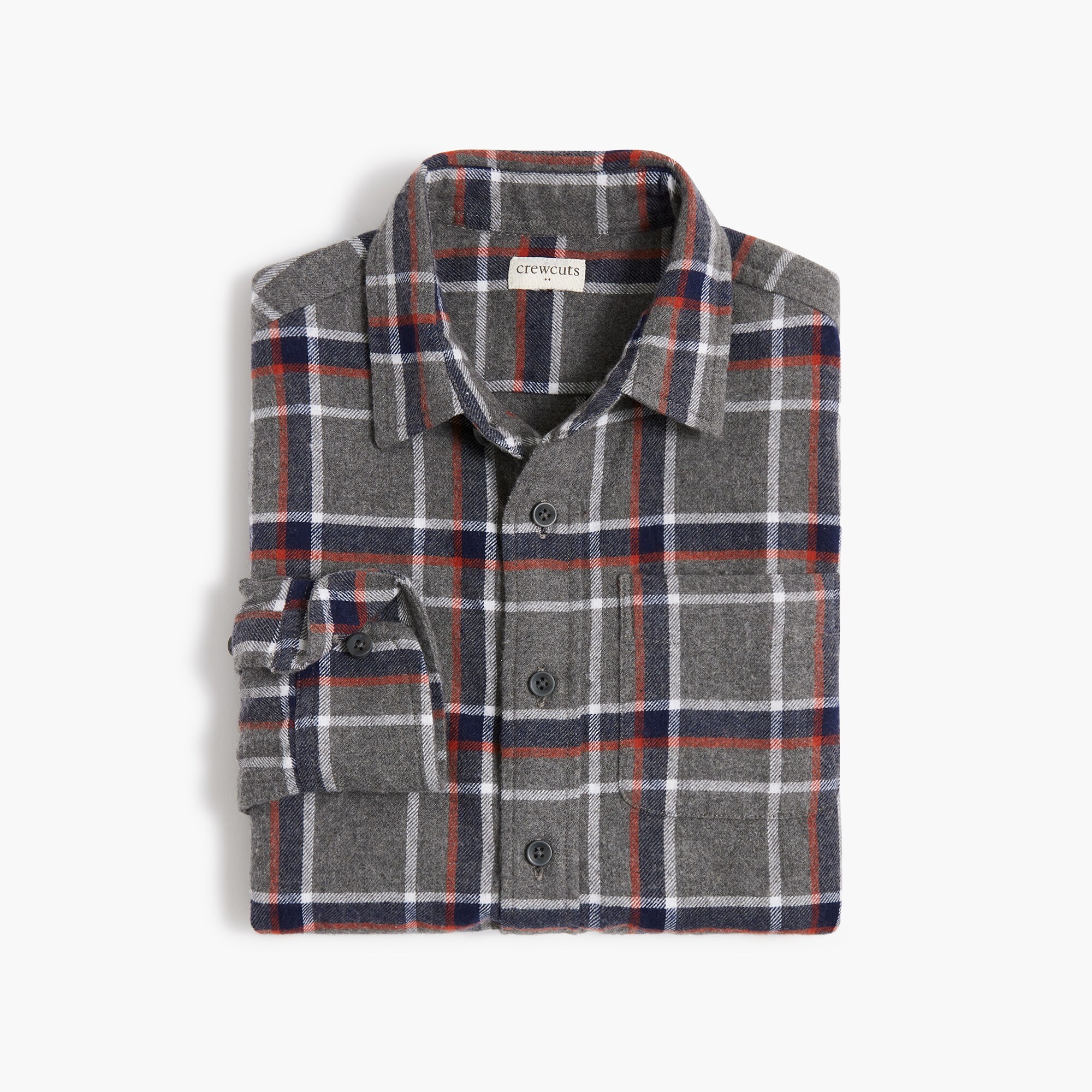Boys' plaid flannel shirt