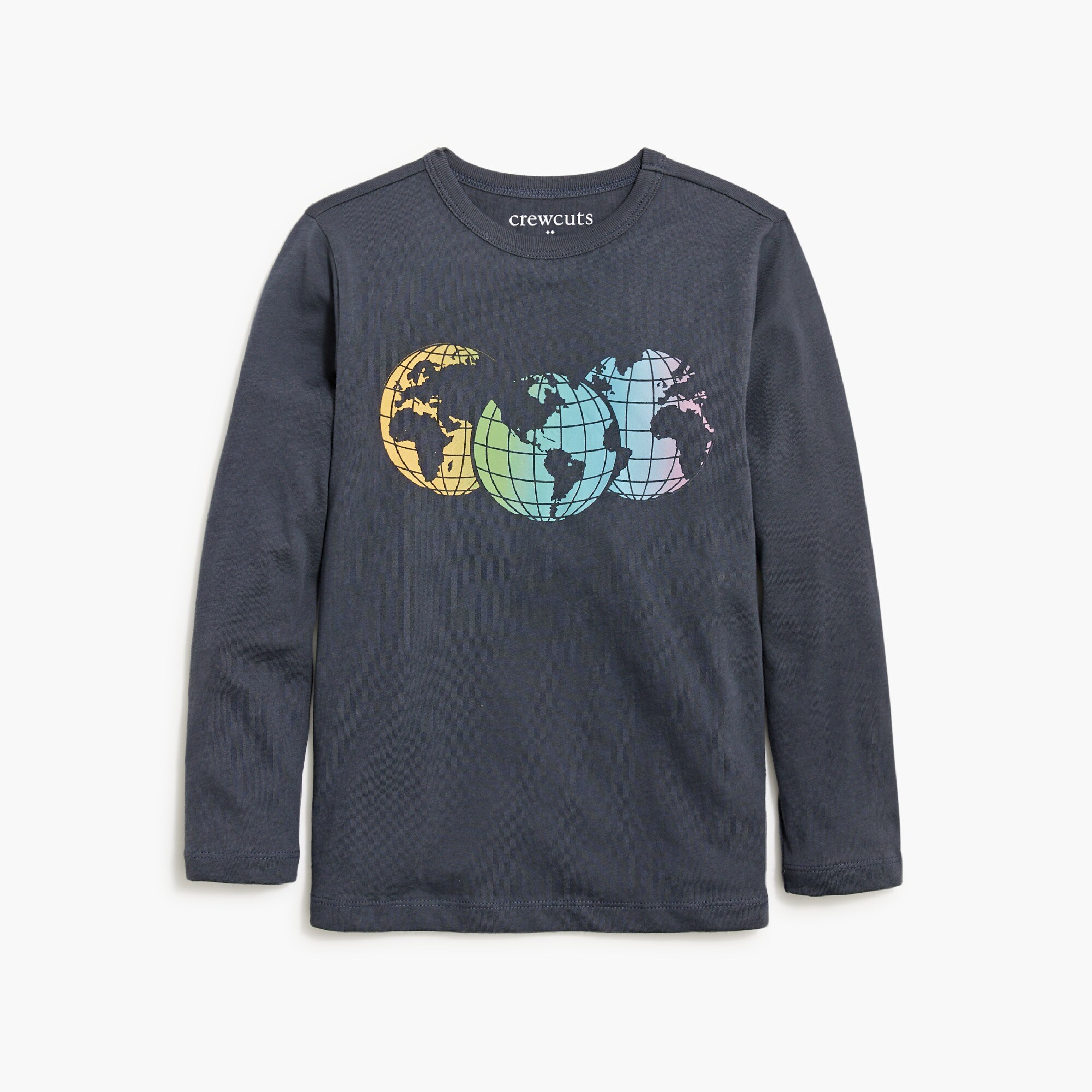 Boys' long-sleeve planet graphic tee