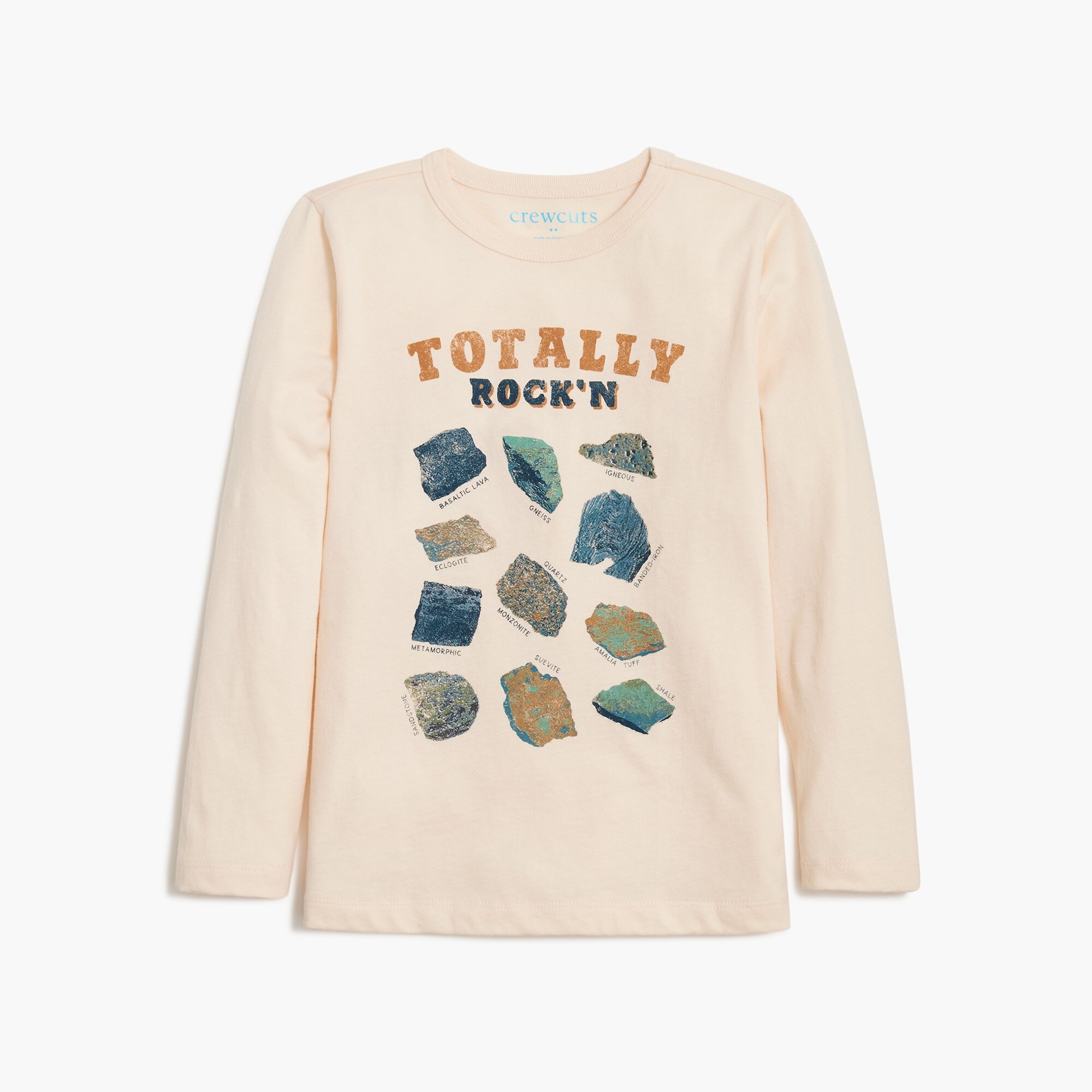 boys'  long-sleeve "totally rock'n" graphic tee for boys