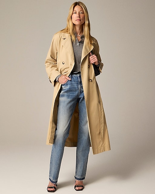 womens Relaxed heritage trench coat in chino