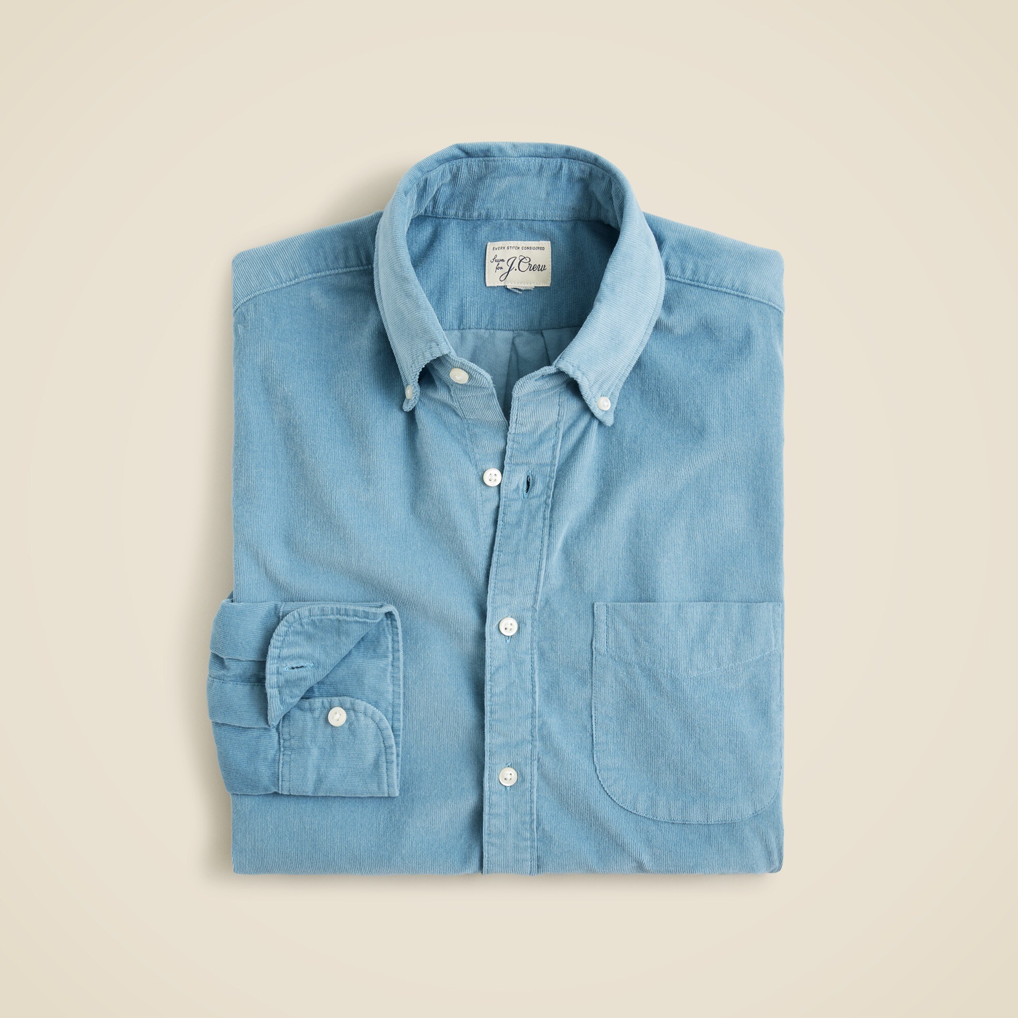 Fine-wale corduroy shirt