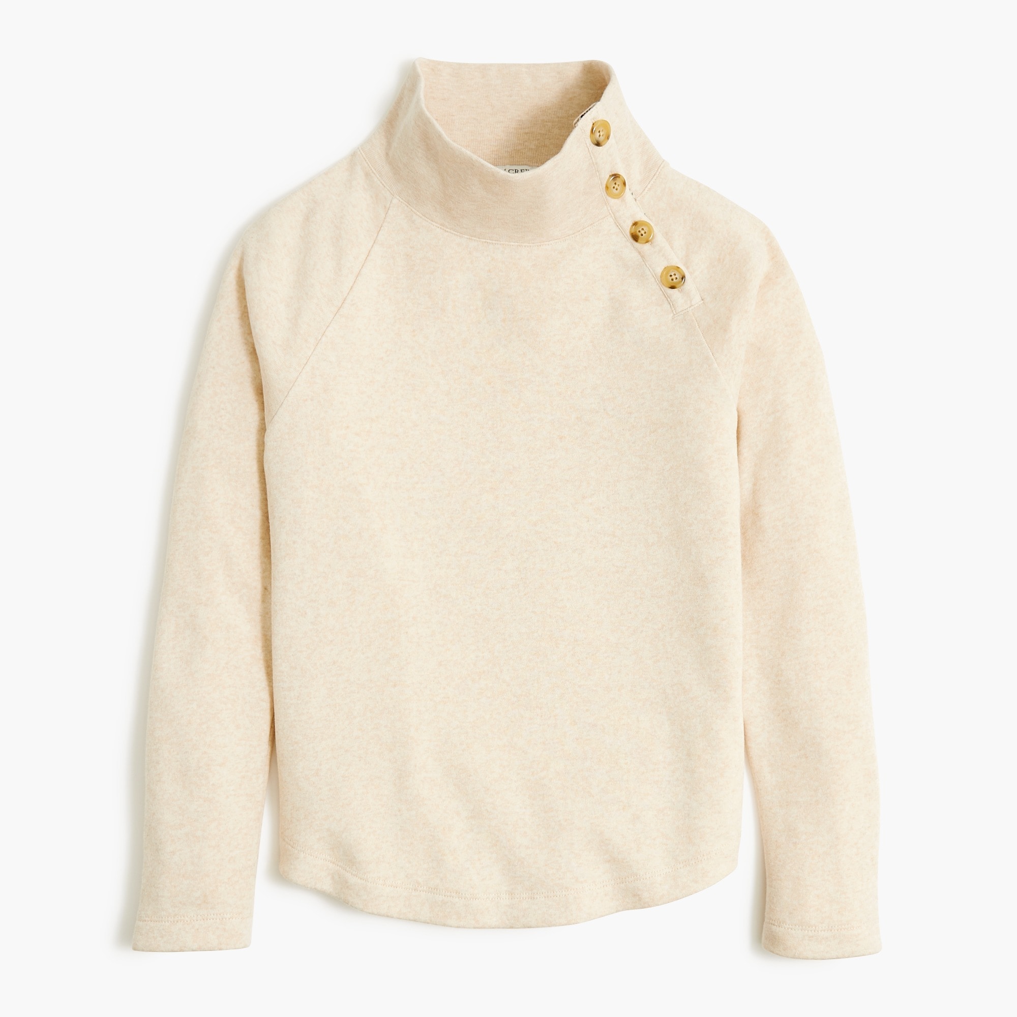  Wide button-collar pullover sweatshirt