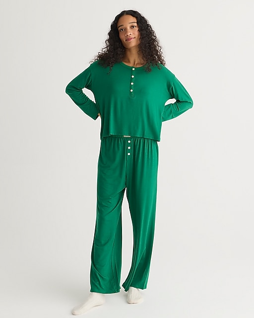 womens Dreamiest long-sleeve henley pajama set