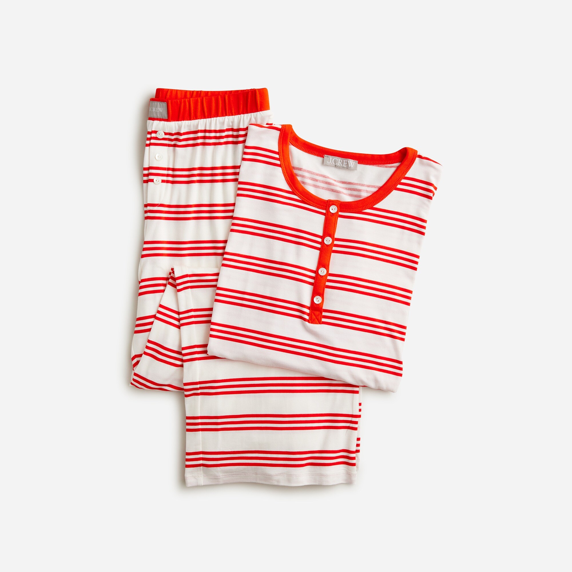  Dreamiest long-sleeve henley pajama set in stripe