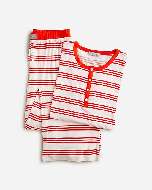  Dreamiest long-sleeve henley pajama set in stripe