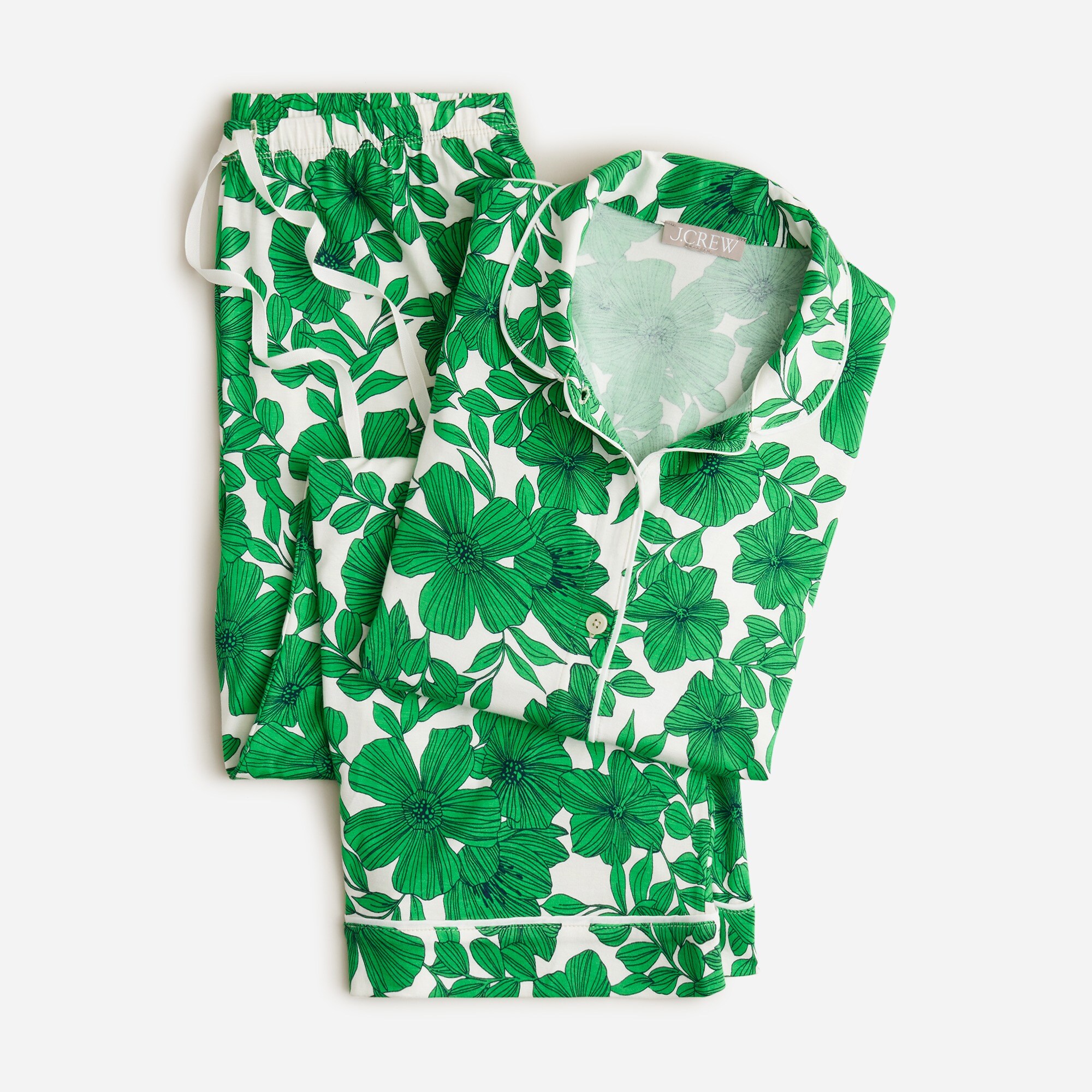 J.Crew Eco Dreamiest Long sleeve Pajama Set In Greenhouse Floral