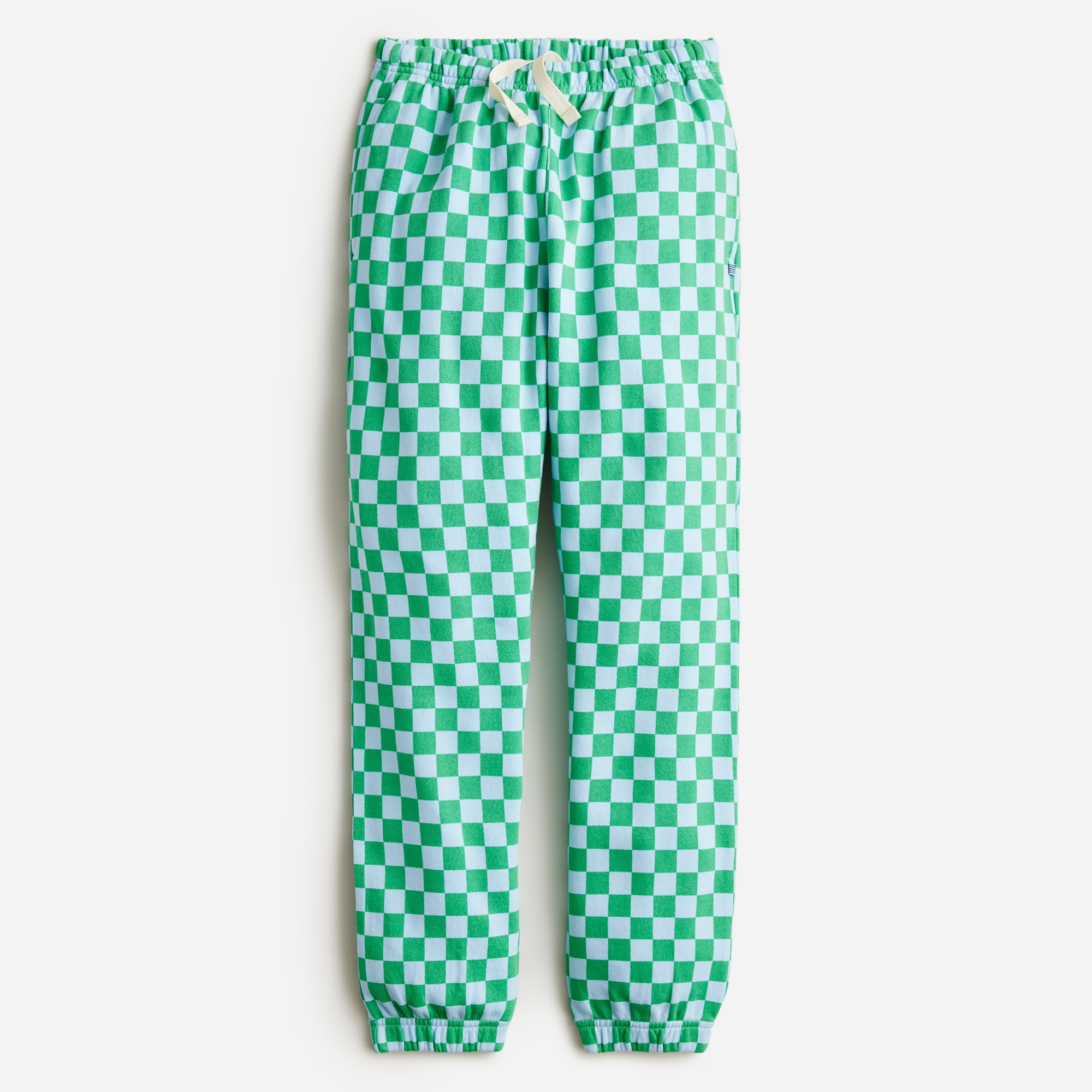 boys KID by Crewcuts garment-dyed sweatpant in checkerboard print