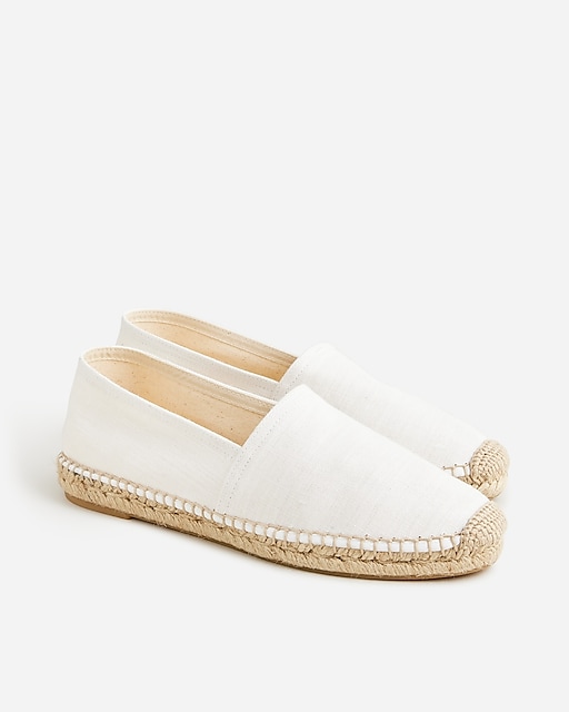 womens Made-in-Spain espadrille flats in linen