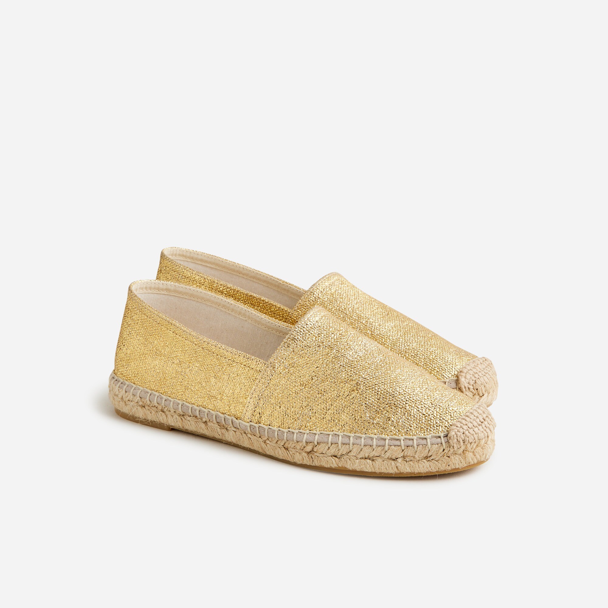 Gold espadrille flats shop