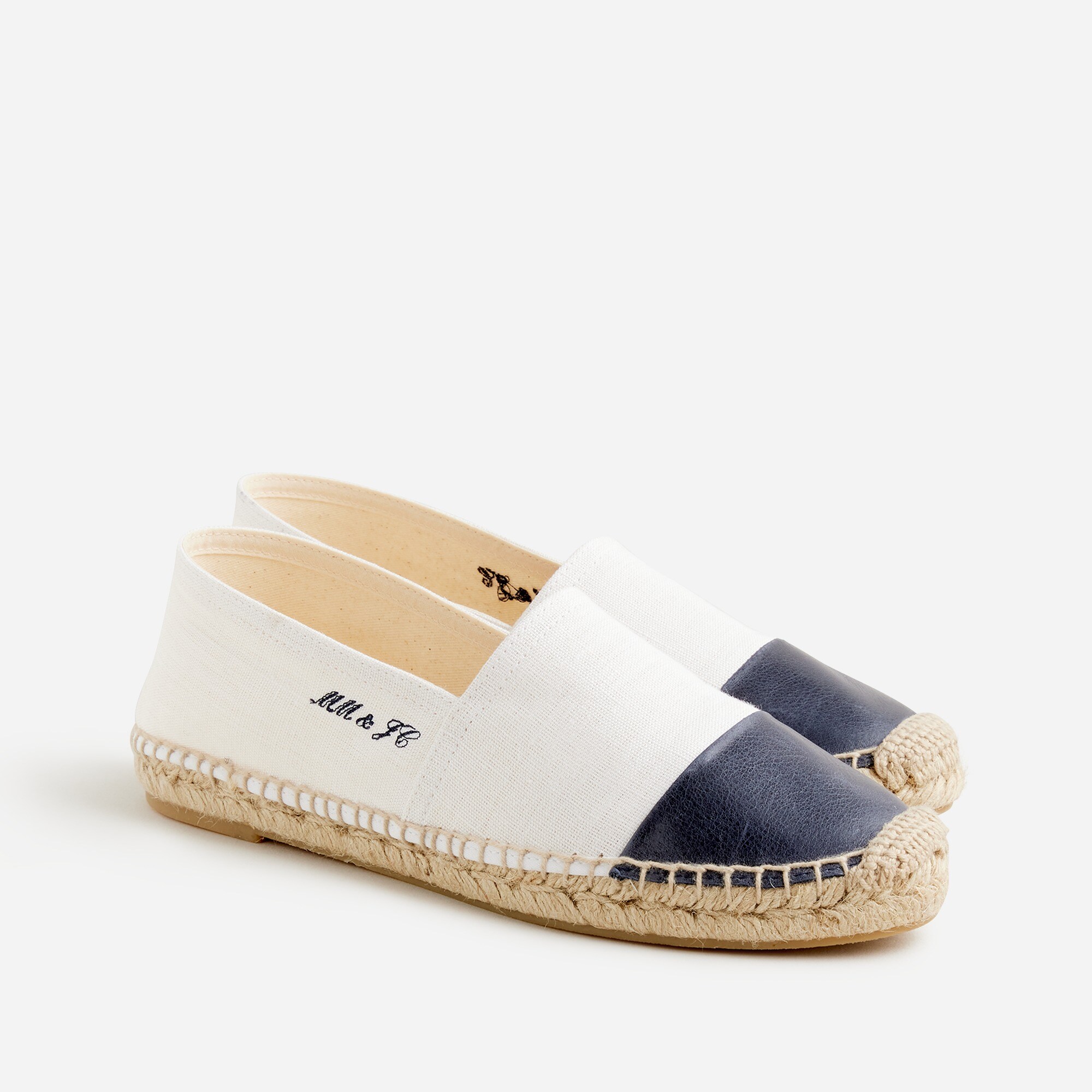 Limited-edition Marie Marot X J.Crew espadrilles in cotton and leather