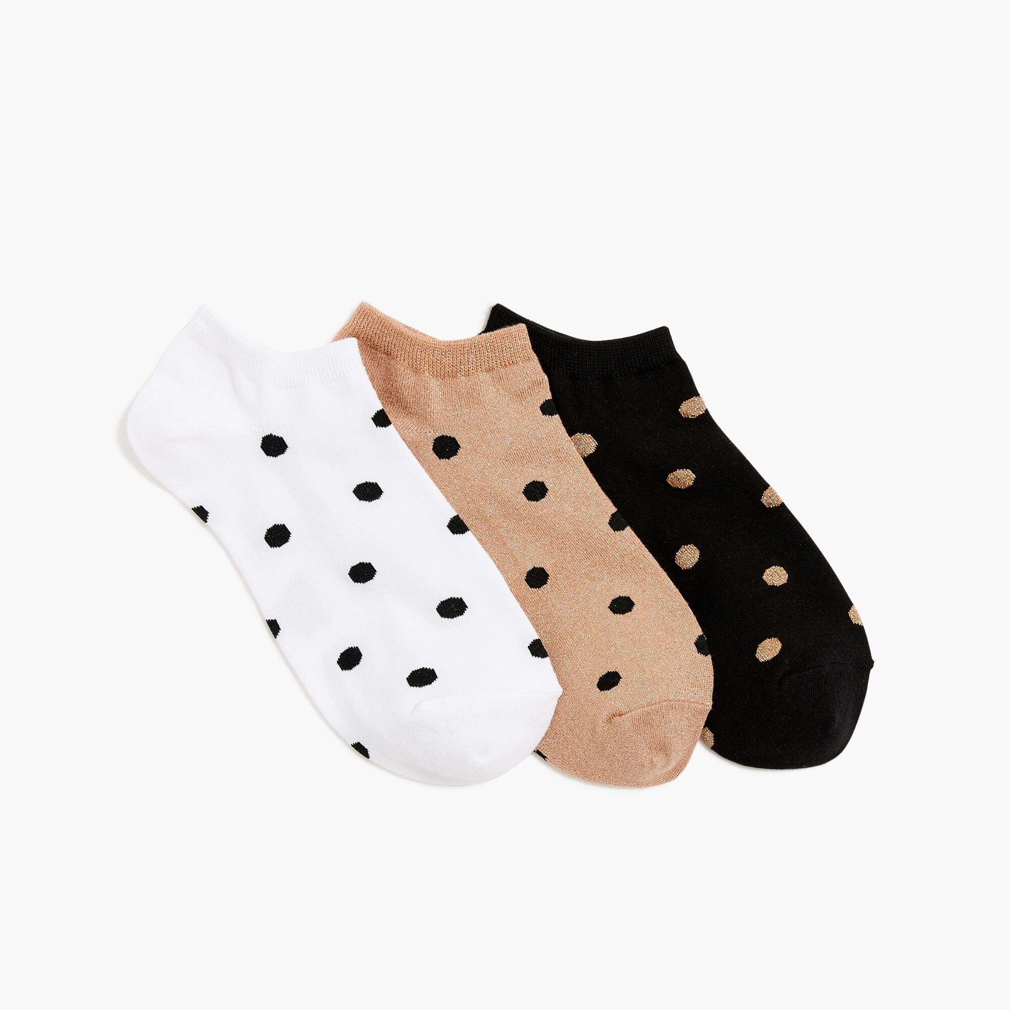 Polka-dot ankle socks three-pack