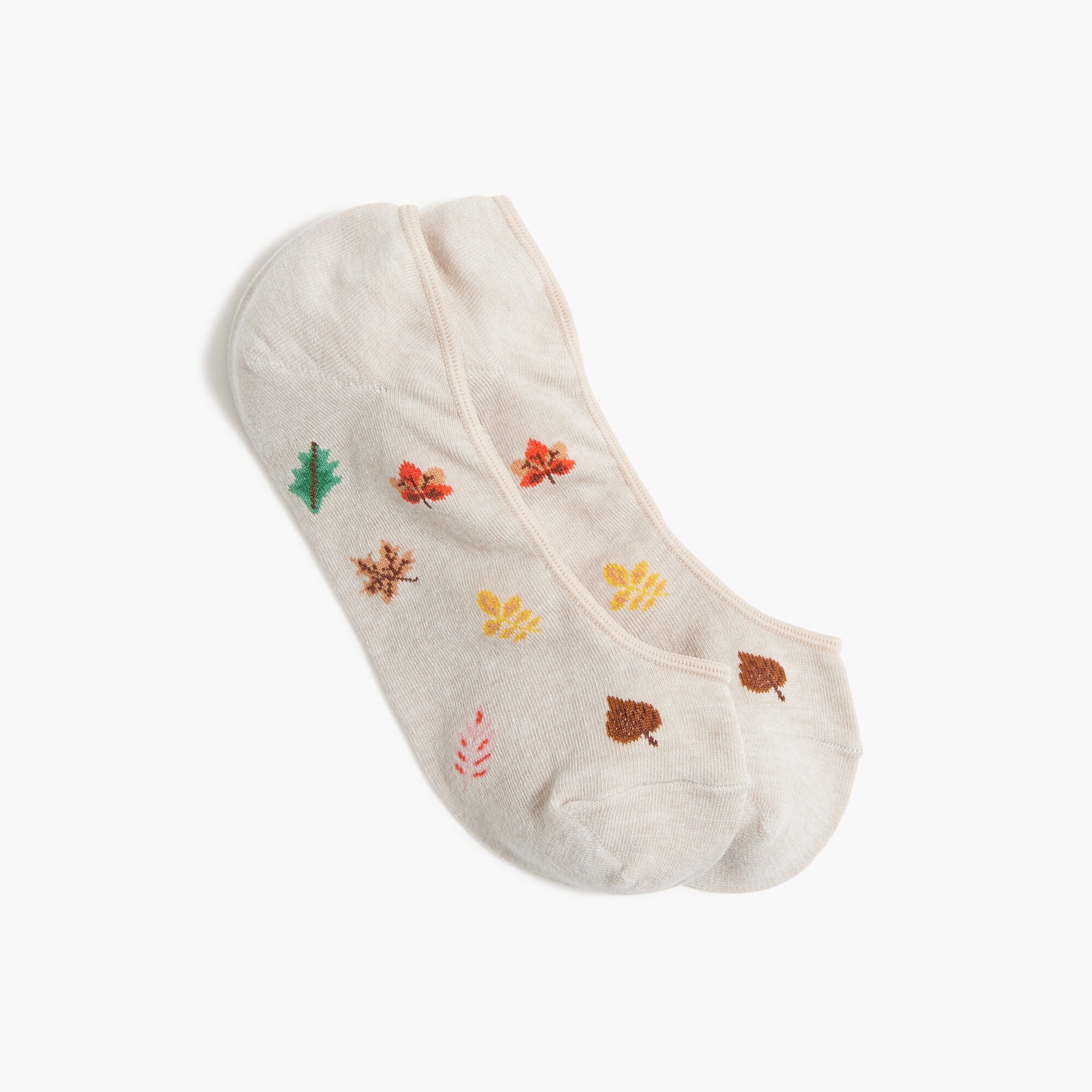Fall leaves no-show socks