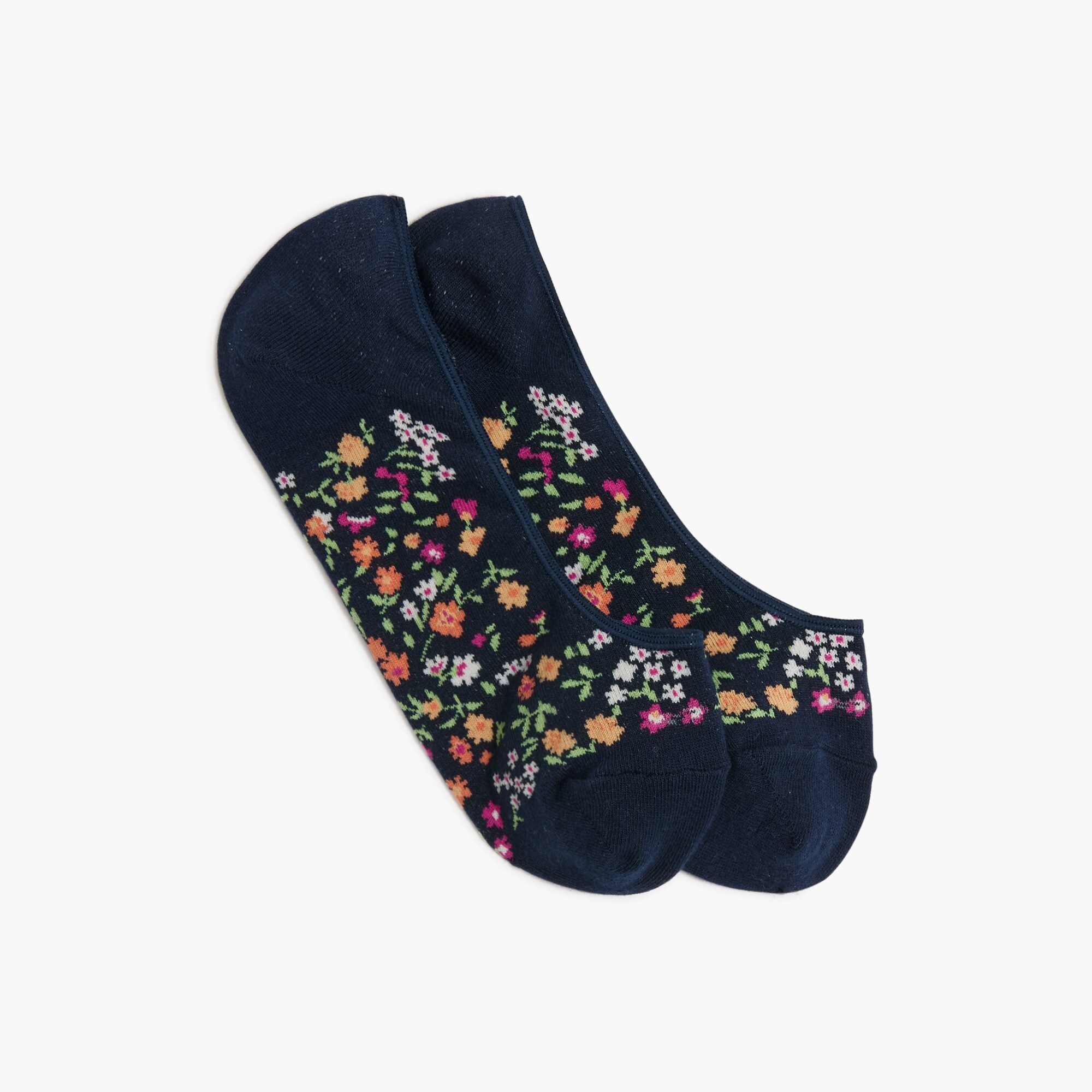 Floral no-show socks