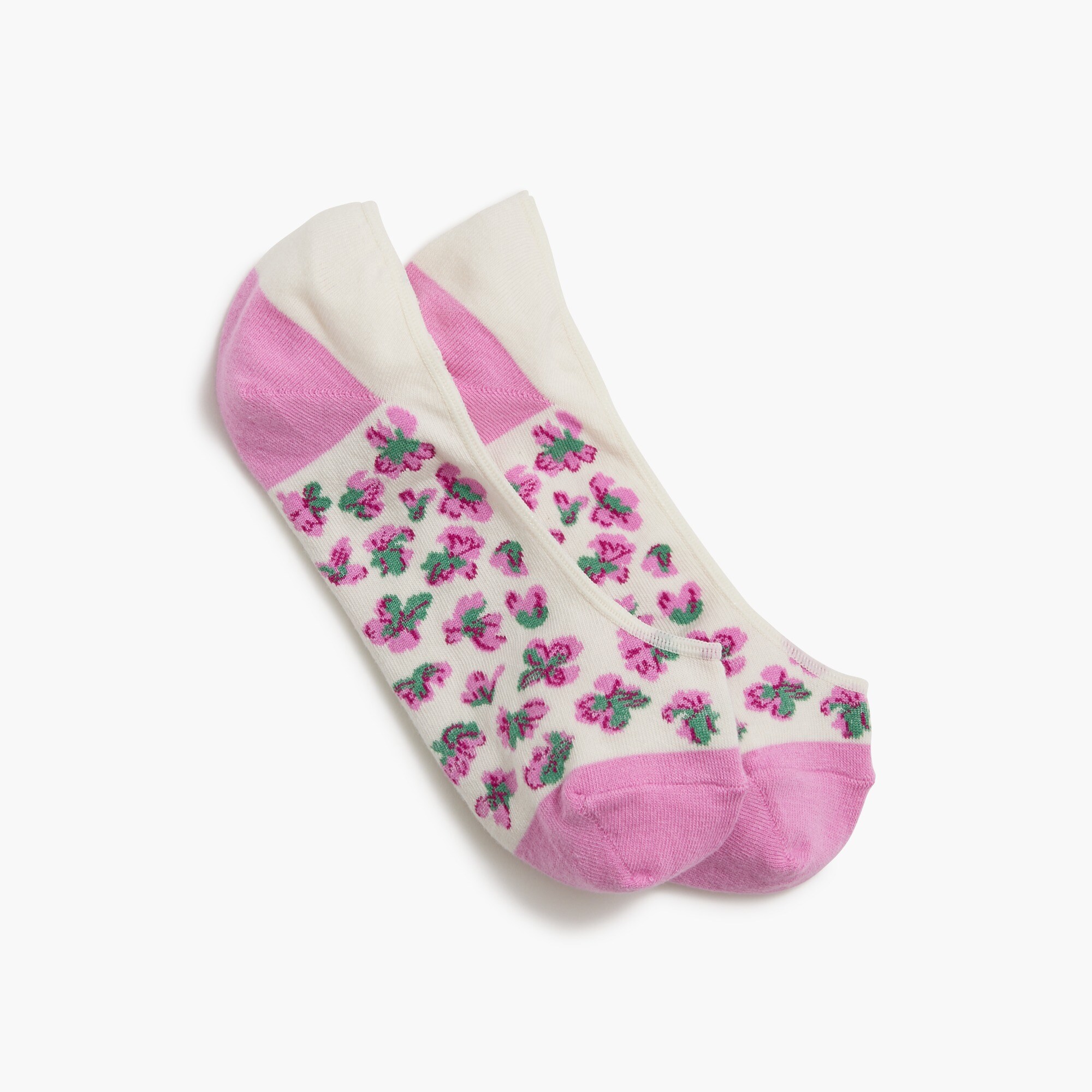 Floral no-show socks