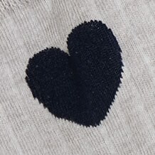 Heart socks HEATHER GREY factory: heart socks for women