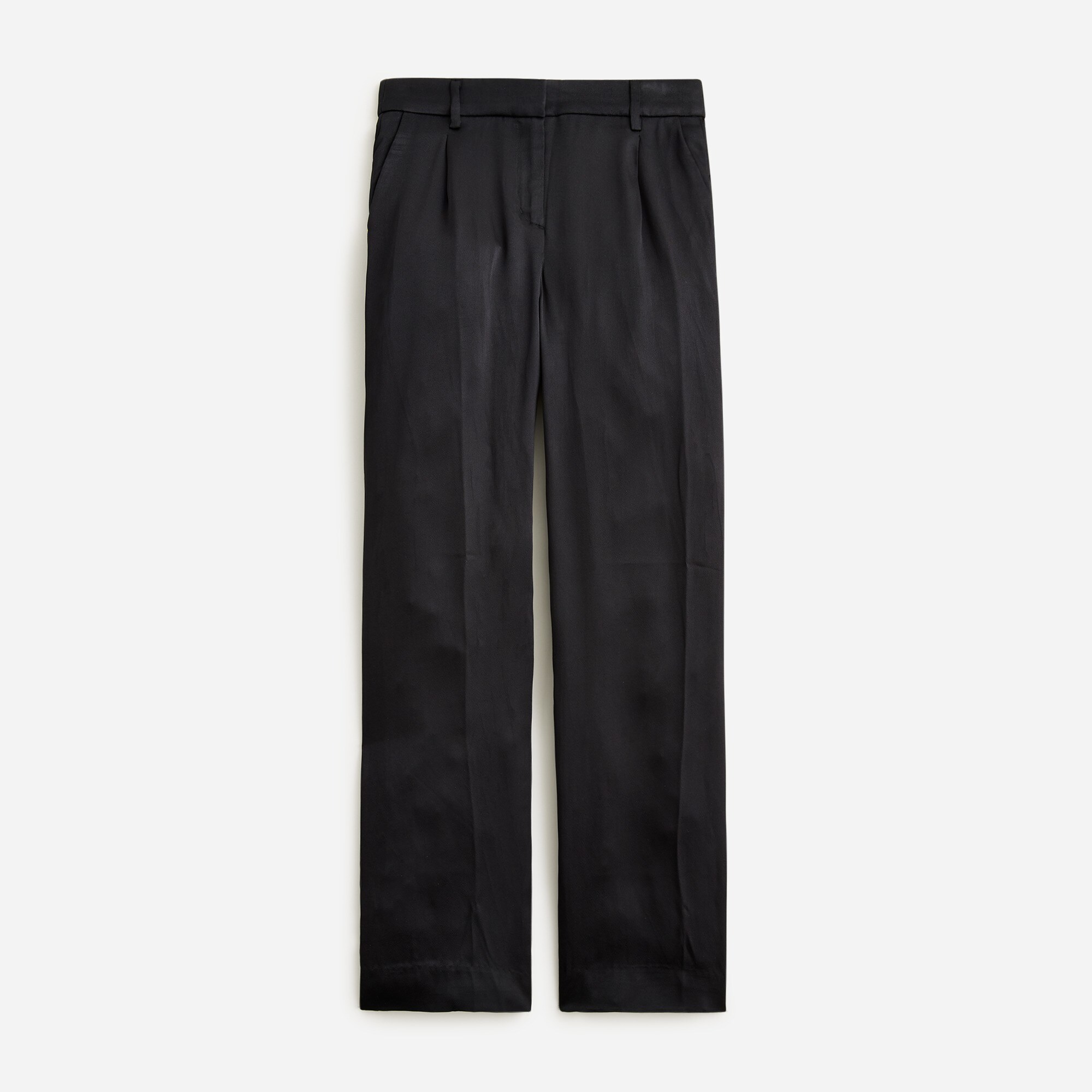 Straight-leg essential pant in luster crepe