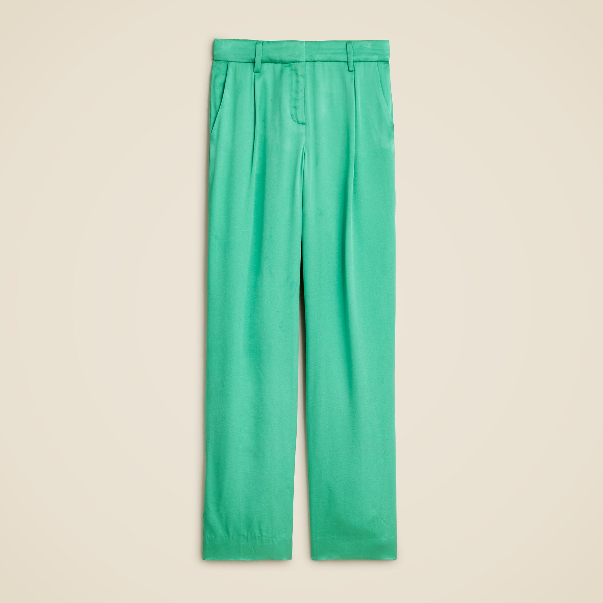 Straight-leg essential pant in luster crepe