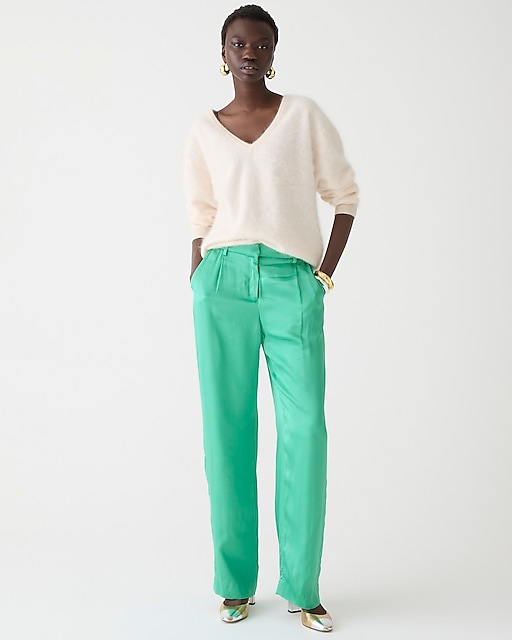womens Tall straight-leg essential pant in luster crepe