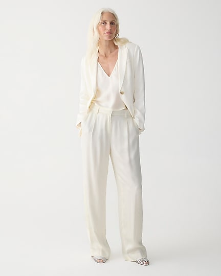 j.crew: straight-leg essential pant in luster crepe for women